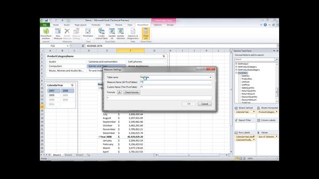 Microsoft BI PowerPivot DAX Time calculations : YTD смотреть онлайн