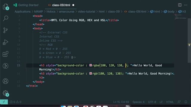 HTML Color Code | RGB | HEX | HSL | HTML Tutorial For Beginners | HTML বাংলা টিউটোরিয়াল смотреть онлайн