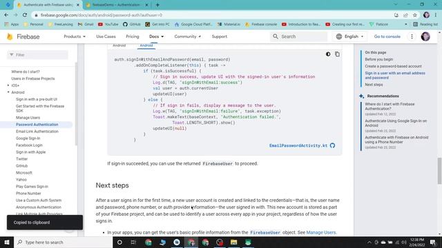 Firebase Authentication using Email and Password o using Kotlin | Kotlin tutorial 2022 смотреть онлайн