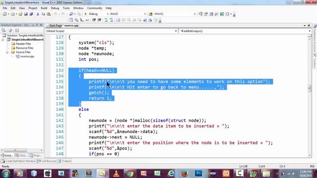 All Insertion operations on Single Linked Lists Data Structure in C. смотреть онлайн