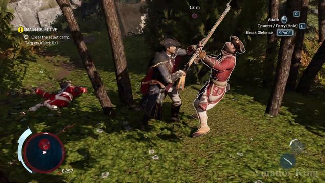Assassin's Creed 3 Remastered - Haytham Kenway assassinates Edward Braddock 4K 60FPS смотреть онлайн