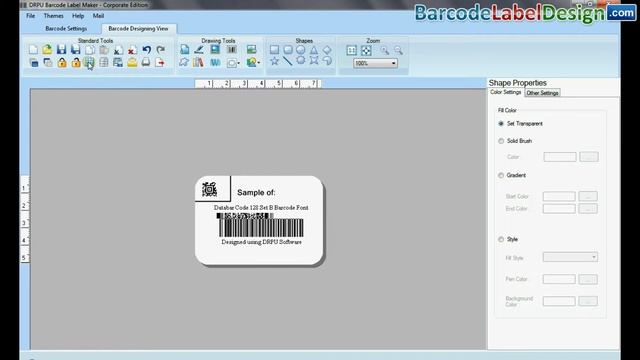 Design and print Databar Code 128 Set B barcode for different organization смотреть онлайн