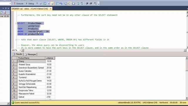 The SQL ORDER BY clause смотреть онлайн