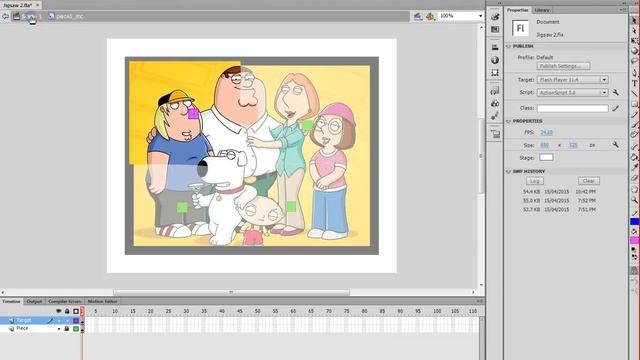 Make a Drag & Drop Jigsaw Puzzle With Targets in Adobe Flash смотреть онлайн
