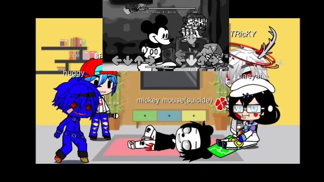 fnf react to suicide mouse happy song смотреть онлайн