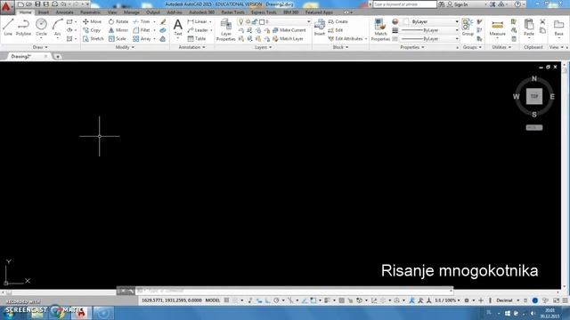AutoCAD 2015 - Risanje pravokotnika in mnogokotnika смотреть онлайн