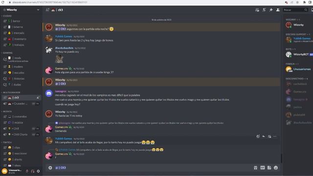 COMUNIDAD ESPAÑOLA de discord CRUSADER KINGS 3 👾 Multijugador, Consejos, Foro ck3 etc... смотреть онлайн