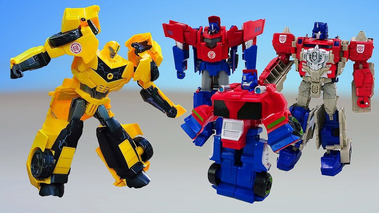 Роботы Трансформеры - Оптимус Прайм и Бамблби против Десептиконов! - Сборник видео игры битвы онлайн смотреть онлайн