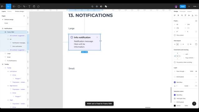 12. Уведомления в Figma (Фигма). Разработка StyleGuide/UI-Kit для веб-дизайна.