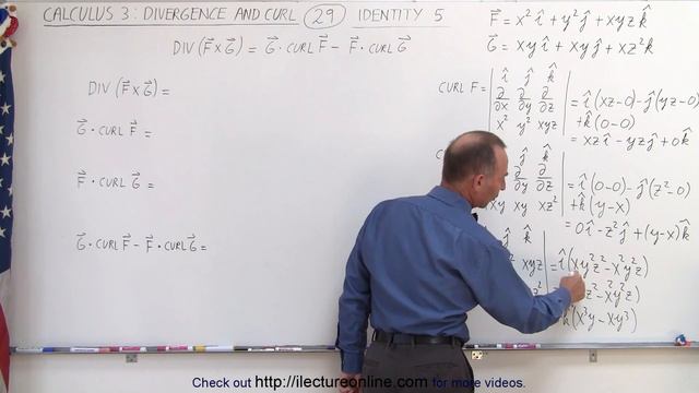 Calculus 3: Divergence and Curl (29 of 50) Identity 5: DIV(FxG)=G [CURL(F)]-F [CURL(G)] смотреть онлайн