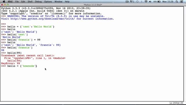 Python 101 - Dictionaries смотреть онлайн