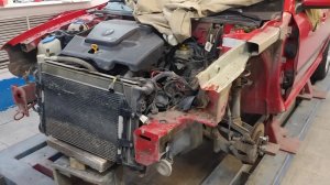 Ремонт после ДТП в правый передний угол. Шкода октавия.