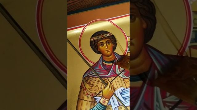 завершение иконы Святого великомученика Георгия Победоносца смотреть онлайн