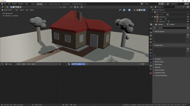 Blender 2.80 Anfänger Tutorial DE - Hausszene fertigstellen 2/2 - Lights, Materials, Camera смотреть онлайн