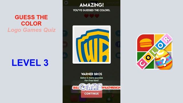 Guess the Color - Logo Games Quiz Level 3 - Walkthrough смотреть онлайн