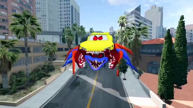 Epic Escape Lighting McQueen Monster Car 1 - Coffin dance song (Cover) #coffindance смотреть онлайн