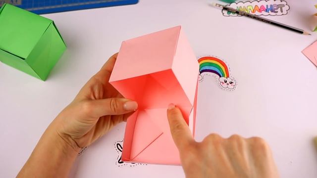 Оригами из бумаги Коробочка с крышкой - 2 идеи Из 1 листа бумаги смотреть онлайн