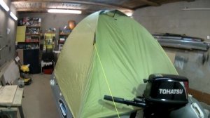 Бюджетный тент укрытие (палатка) на лодку пвх  ( за 1000 рублей) часть 2 (думаю над крепежем)