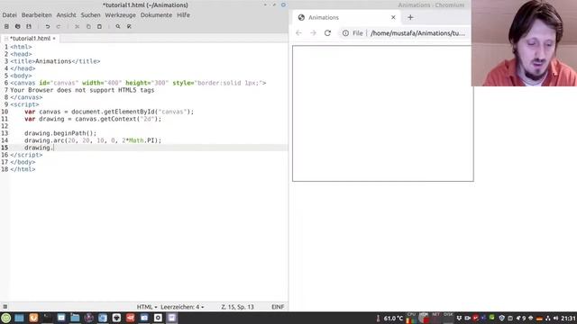 JavaScript Physics Animations Tutorial 1: Creating First Animation смотреть онлайн
