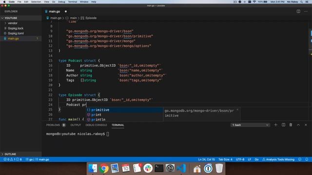 Modeling MongoDB Documents with Native Go Data Structures смотреть онлайн