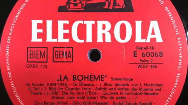 PUCCINI La Boheme Rudolf Schock, Tenor Dirigent Wilhelm Schüchter смотреть онлайн