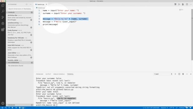 [ Python Mega Course ] video 32 String Formatting with Multiple Variables смотреть онлайн