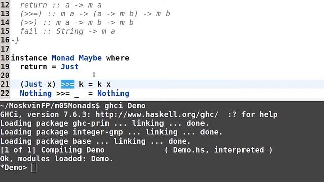 Haskell для начинающих - #121 урок. Монада Maybe смотреть онлайн