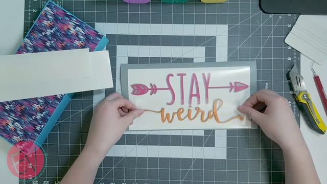 Stay Weird Sign with Boho Chic Textile Patterned Adhesive Vinyl смотреть онлайн