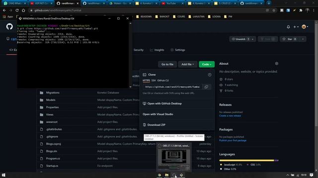 Cara download project di git dengan clone atau download Zip смотреть онлайн