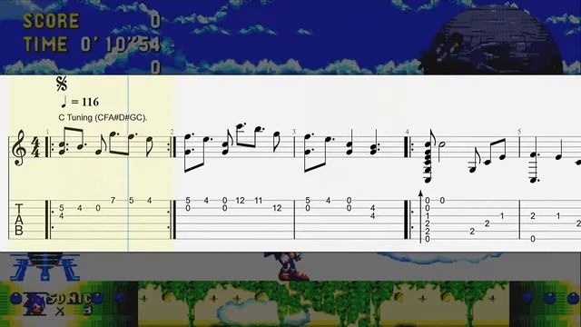 Sonic & Knuckles - Sky Sanctuary Zone | Acoustic Guitar Tab смотреть онлайн