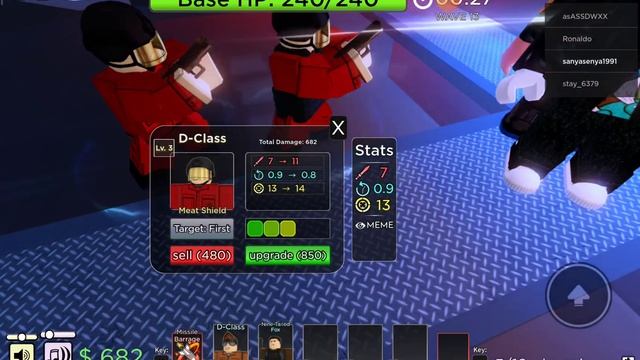 Саша играет в Роблокс (Roblox) карта Mashiusam (SCP Tower Defense) смотреть онлайн