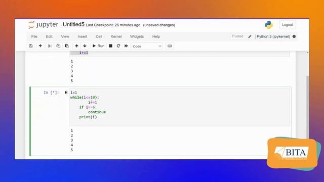 While loop in Python | While loop with break | While loop with continue | While with continue смотреть онлайн
