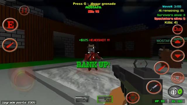 blocky combat swat apocalypse mobile test in wave zombie смотреть онлайн