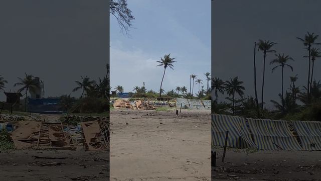 Губительные разрушения принёс мунсун сегодня ночью на пляжи Гоа, Арамболь. #несезон смотреть онлайн
