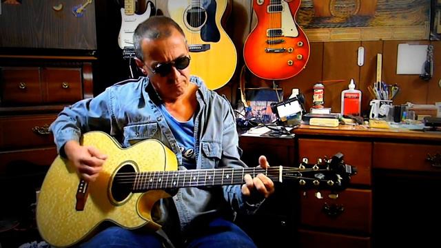 Drop D Tunning Riff - Rock/Blues Acoustic Guitar Jam - X6 смотреть онлайн