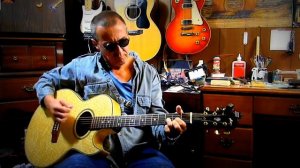 Drop D Tunning Riff -  Rock/Blues Acoustic Guitar Jam - X6