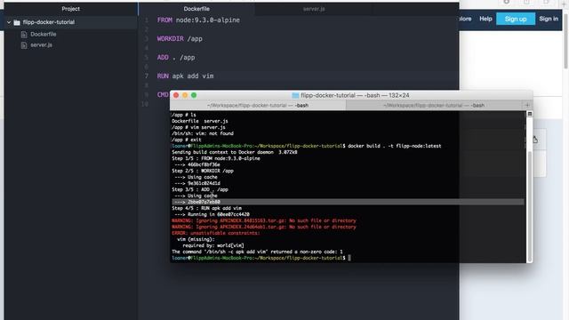 Docker Tutorial - Part 4 - Debug broken Docker builds смотреть онлайн