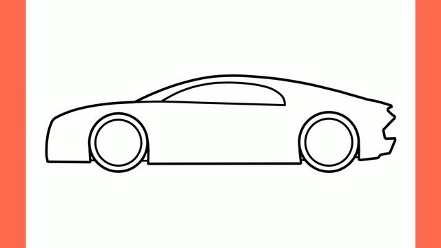 How to draw a BUGATTI CHIRON easy / drawing sports car step by step смотреть онлайн