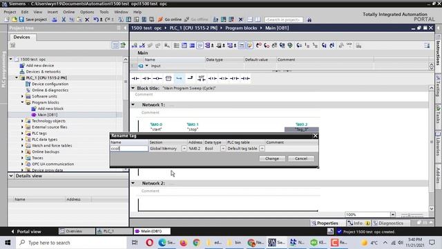 How to emulate communication between Siemens TIA Portal S7-1500 and KEPServerEx. смотреть онлайн