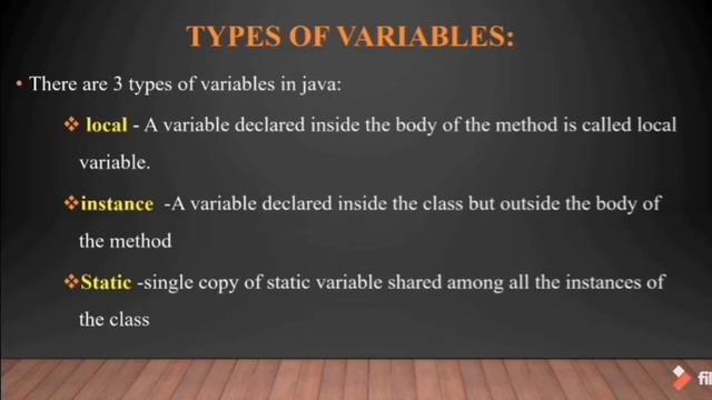 Variables in Java смотреть онлайн