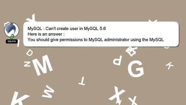 MySQL : Can't create user in MySQL 5.6 смотреть онлайн