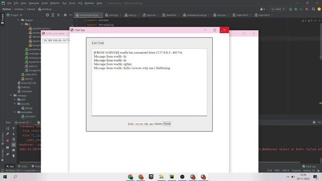Let everyone use it | Making our chatapp usable using pyngrok and making the disconnect function смотреть онлайн
