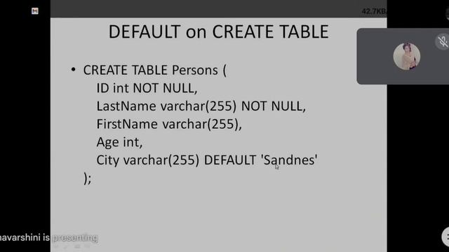 DEFAULT constraint - SQL смотреть онлайн