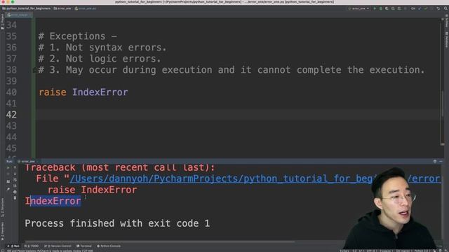 Python Tutorial for Beginners 2021 - Errors - Introduction смотреть онлайн