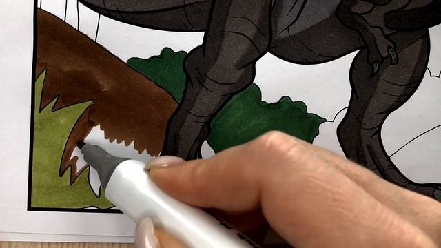 T Rex Coloring Pages / Tyrannosaurus Rex / Coloring of Dinosaurs смотреть онлайн