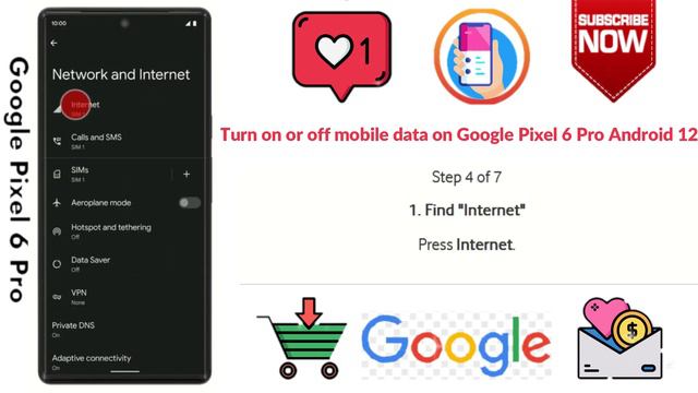 How to Turn on or off mobile data on Google Pixel 6 Pro Android 12 смотреть онлайн