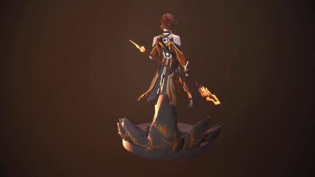 Zhongli 3D printing model from genshin impact смотреть онлайн