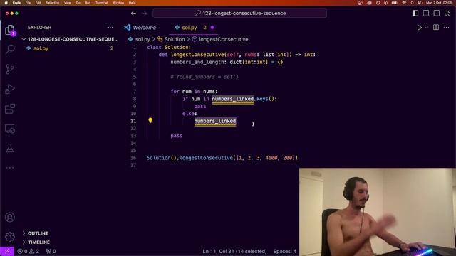 ?Solving All LeetCode Problems with PYTHON ? - 128 Longest Consecutive Sequence смотреть онлайн