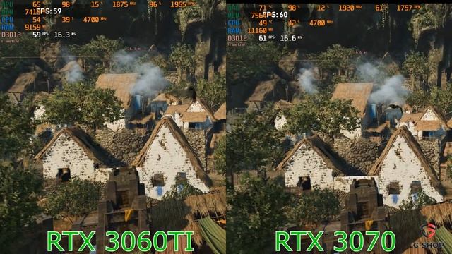 Сравнение RTX 3060Ti и RTX 3070