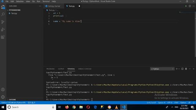 Python Variables - How to use variables in Python VS Code - Variables in python - #3 смотреть онлайн